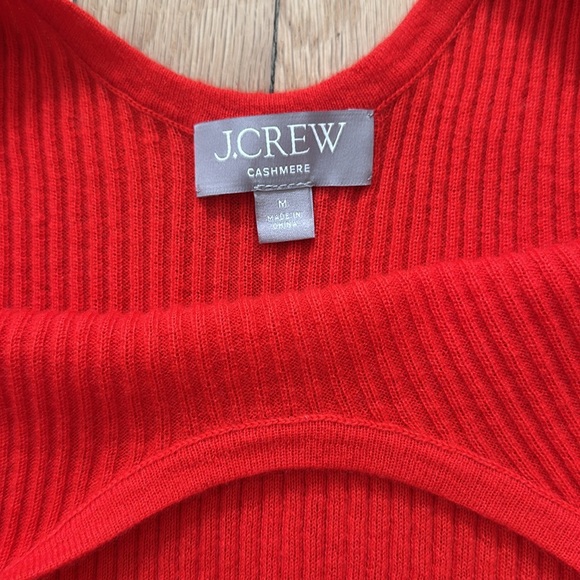 J. Crew Red Ribbed Tank Top - Picture 2 of 3